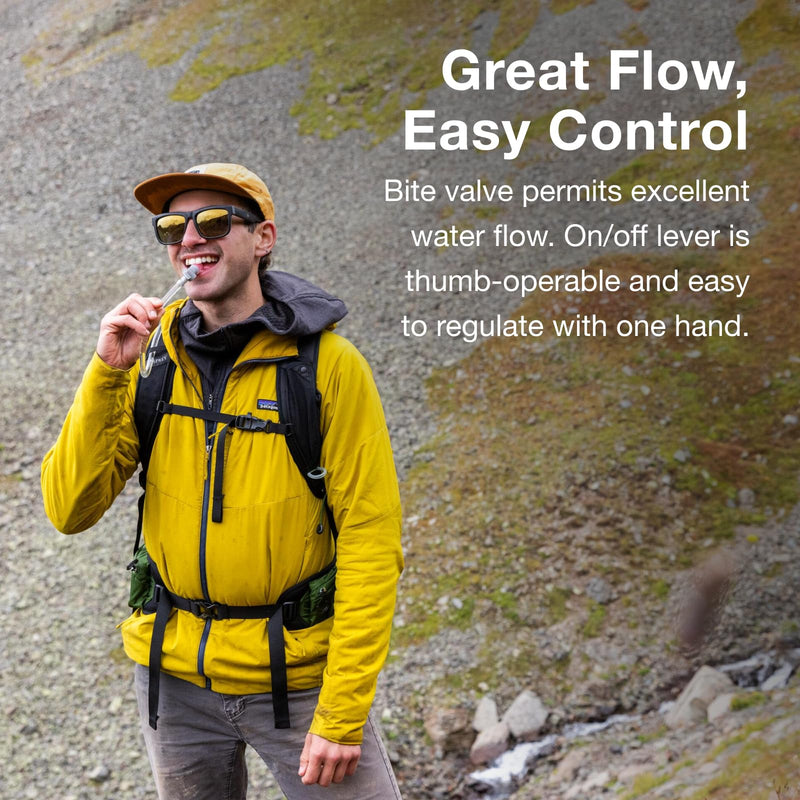 Osprey Hydraulics Backpack Water Reservoir with Bite Valve - BPA-Free, Leakproof Hydration Bladder with QuickConnect and Slide-Seal - Compatible with Most Hiking and Biking Packs, Clear 2L - BeesActive Australia