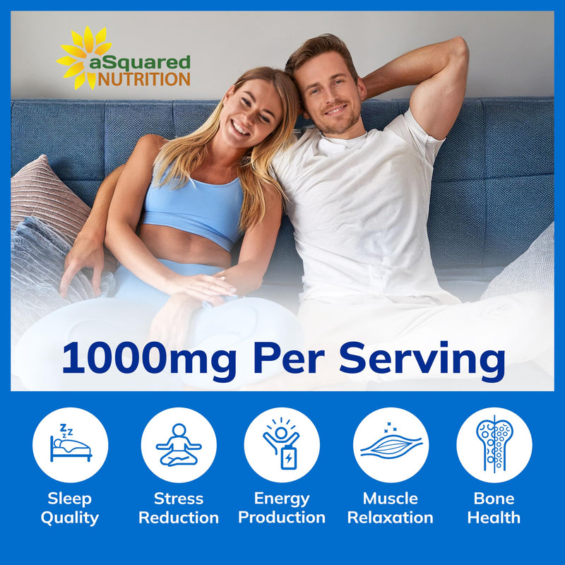 Magnesium Glycinate 1000mg with D3 & B6 - Mag Complex - 500mg per Capsule | Glycinate with Vitamin D3 & B6 - 120 Capsules - Pure Elemental Supplement for Sleep - Replace Gummies, Tablets & Powder
