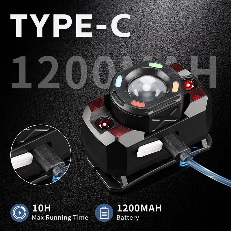 Headlamp Flashlight, 500 Lumen Ultra-Light Bright LED Rechargeable Headlight with White Red Bule Light,2-Pack Waterproof Motion Sensor Head Lamp,10 Modes for Outdoor Camping Running Hiking Fishing