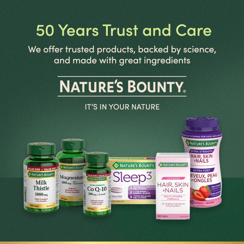 Nature's Bounty Absorbable Calcium 1200mg plus Vitamin D3 1000IU 200 count