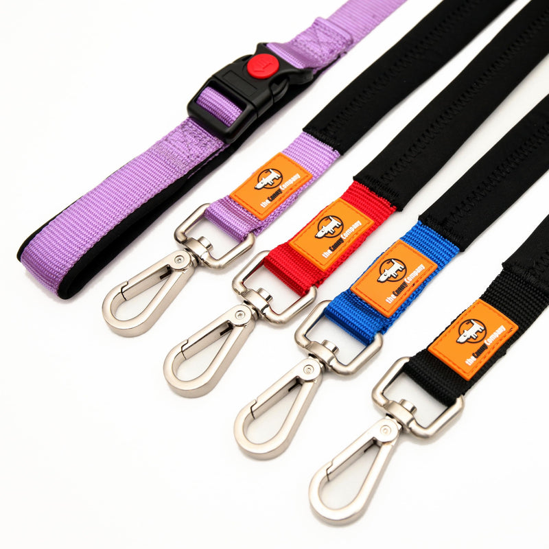 Canny Connect Dog Lead Lead with Soft Padded Handles, Padded Grip and A Secure Clip, Secure Your Dog Without Needing to Remove The Lead - Purple M/L - 25mm wide (1"), 120cm length (4ft) - BeesActive Australia