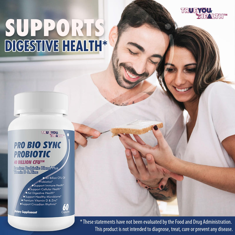 Pro Bio Sync Probiotic 40 Billion CFU - Intestinal Cleansing Premium Probiotic Supplement with Immune Support - Help Improve Gut Microbiome - Natural Defensa Probiotic 40 Billion With Prebiotic