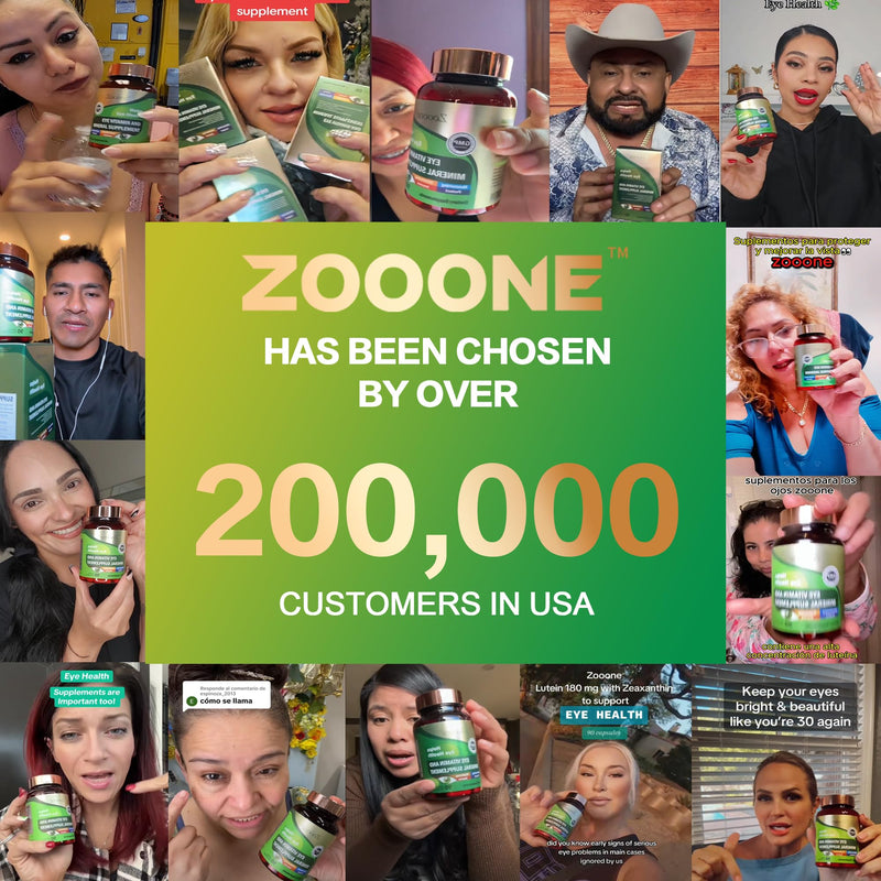 zooone- 60pcs Lutein Eye Vitamins Supplement Nutritional Supplement for Macular Health & Dry Eye Support, Contains Lutein, Zinc, Vitamins C/E & Zeaxanthin 60 Count (Pack of 1)