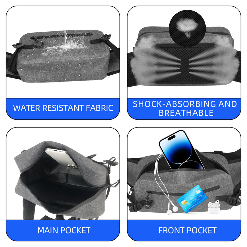 Smell Proof Fanny Pack - Dry Bag Waist Pouch Fanny Pack - Waterproof & Smell-Proof TPU Material - Lightweight, Dirt, Sand, Dust, Oil & Grease Resistant - Heavy Duty Waterproof Zipper - Unisex