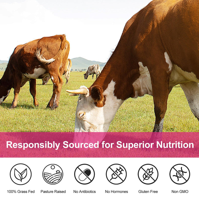 Beef Organ Supplement for Women, Support Hormone Balance | Support Cycle Health, Energy & Immunity, 90 Capsules with Natural Grass Fed Beef Liver, Kidney, Heart, Uterus Tissue & More