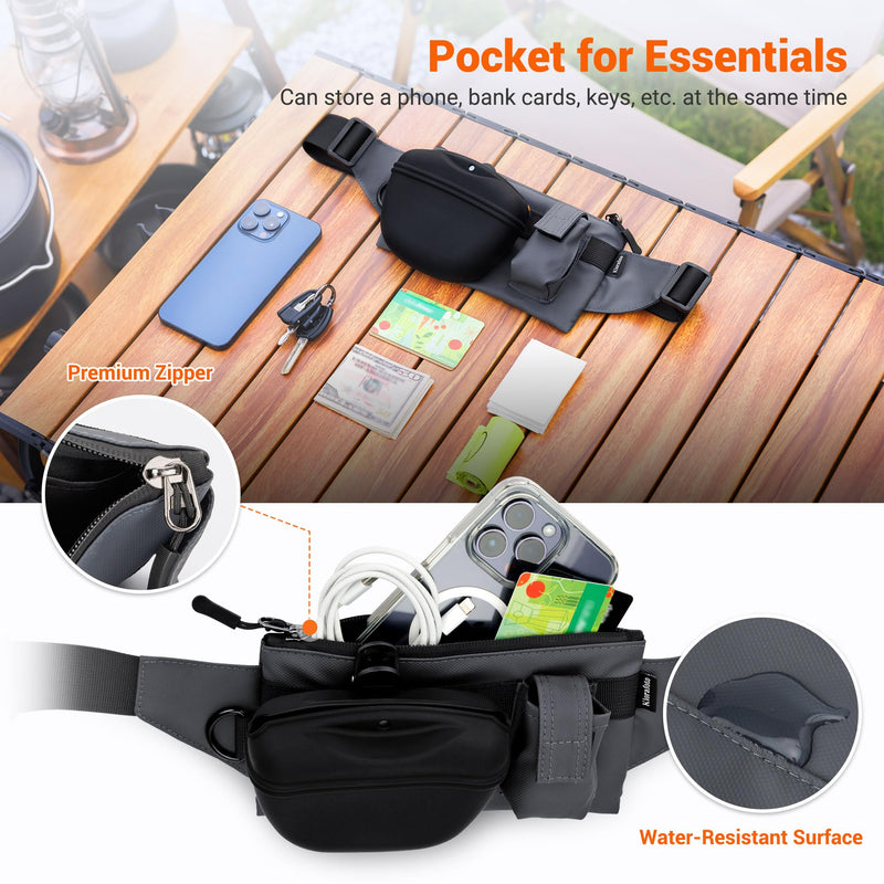 2 In 1 Dog Treat Pouch for Training, Upgrade Treat Pouch for leash with Removable Clip on Silicone Treat Bag & Built-in Poop Bag Dispenser,Waist Belt Fanny Pack for Pet Puppy Training Walking Hiking - BeesActive Australia