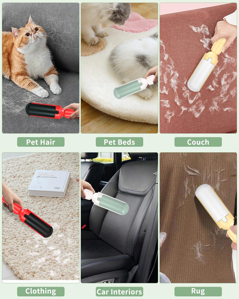 Pack of 3 Pet Hair Remover for Clothes, Pet Hair Stickers, Lint Roller Pet Hair Reusable Pet Hair Remover Brush for Cat Hair Dog Hair, Lint Roller for Clothes Carpet & Sofa - BeesActive Australia