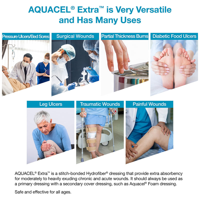 ConvaTec AQUACEL Extra 4"x5" Wound Dressing, Sterile, 10 Ct 4" x 5" (10 Count)