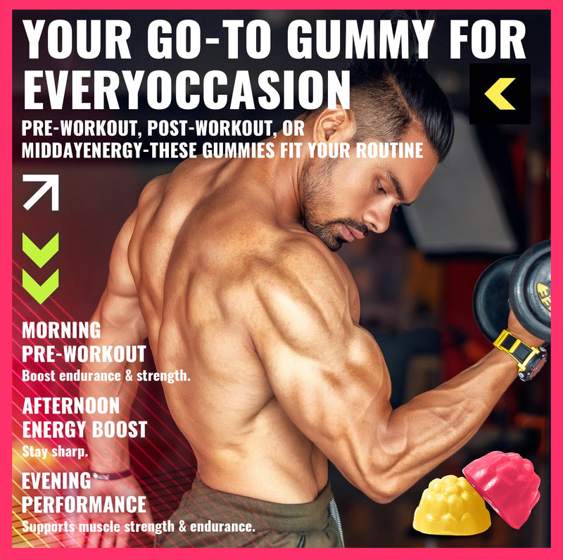 Creatine Monohydrate Gummies (5g) ‚Äì Pre-Workout Energy & Muscle Growth Support for Men & Women | Pineapple Watermelon Electrolyte Gummies (135 Count) Pineapple & Watermelon