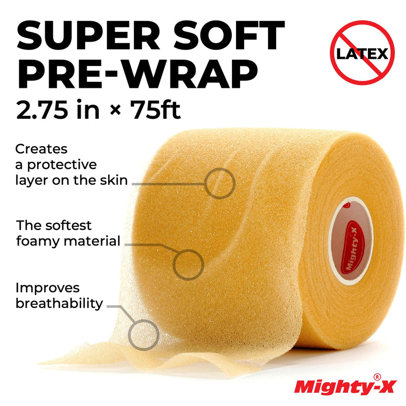 Premium White Athletic Tape for Injuries - 3 Pack with Pre-wrap - Easy Tear & No Sticky Residue - Sports Zinc Oxide Tape - Ankle, Wrist, Fingers - Ideal for Soccer, Gymnastics, Boxing - BeesActive Australia