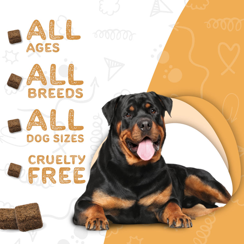 waggedy Omega Max Chews for Dogs with Salmon Oil & Flaxseed — Dog Essentials for Shiny Coats & Healthy Skin — Dog Supplements & Vitamins (60 Chews) Skin and Coat Supplement 60 Count