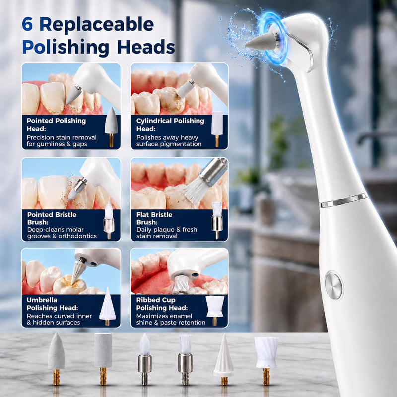 Valkynos Electric Tooth Polisher, Rechargeable Teeth Polishing Kit