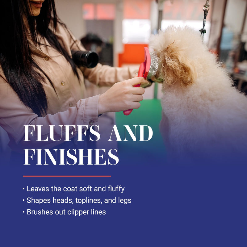 Chris Christensen Big G Dog Slicker Brush for Dogs (Goldendoodles, Labradoodles, Poodles), Groom Like a Professional, Fluff Detangle Style, Saves Time Energy, Coral, Large - BeesActive Australia