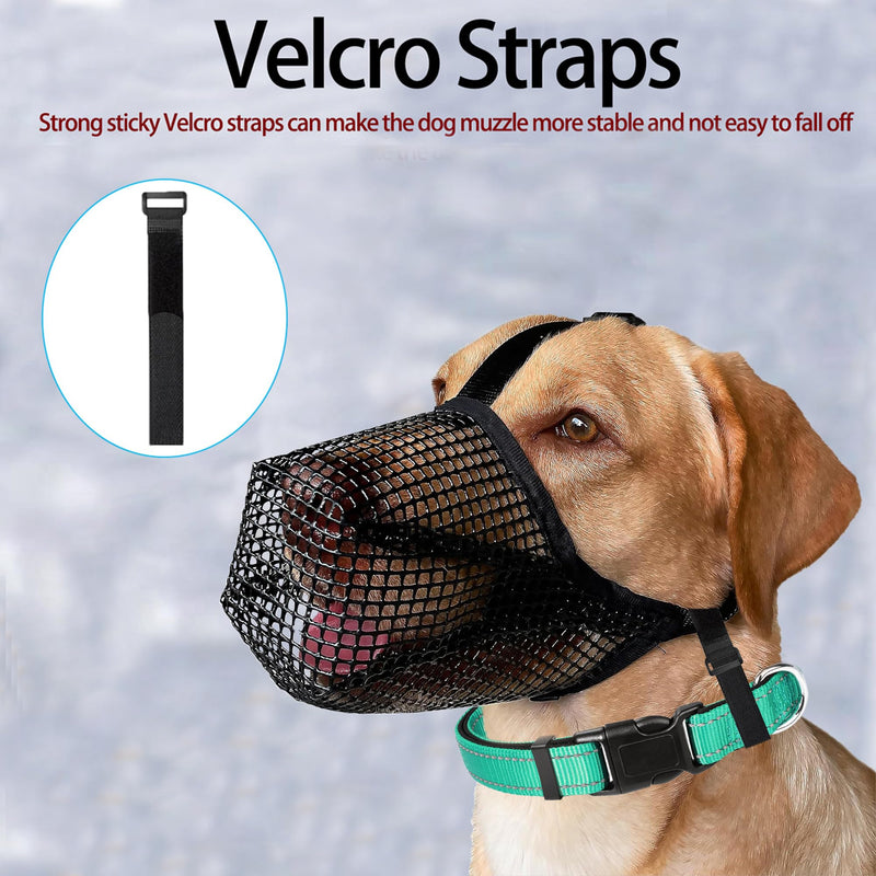 Muzzle for large dogs, breathable pet mask dog training, muzzle for medium dogs with Velcro fastener, muzzle for small medium large dogs (XL) XL - BeesActive Australia