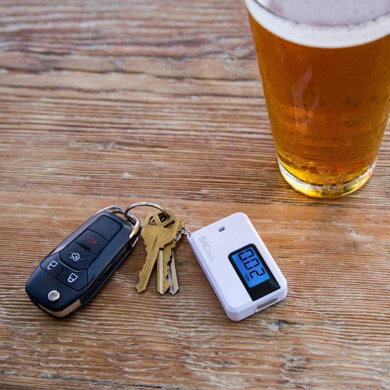 BACtrack Go Keychain Breathalyzer (White) | Ultra-Portable Pocket Keyring Alcohol Tester for Personal Use 1 White - BeesActive Australia