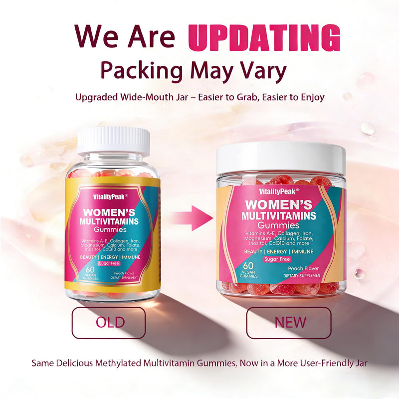 Methylated Multivitamin Gummies for Women | Women’s Multivitamin Gummies with Methylated Folate, Iron, Biotin & Inositol | Sugar Free Women’s Daily Vitamin for Energy, Immune, Hair & Skin | 120 Ct 60 Count (Pack of 2)