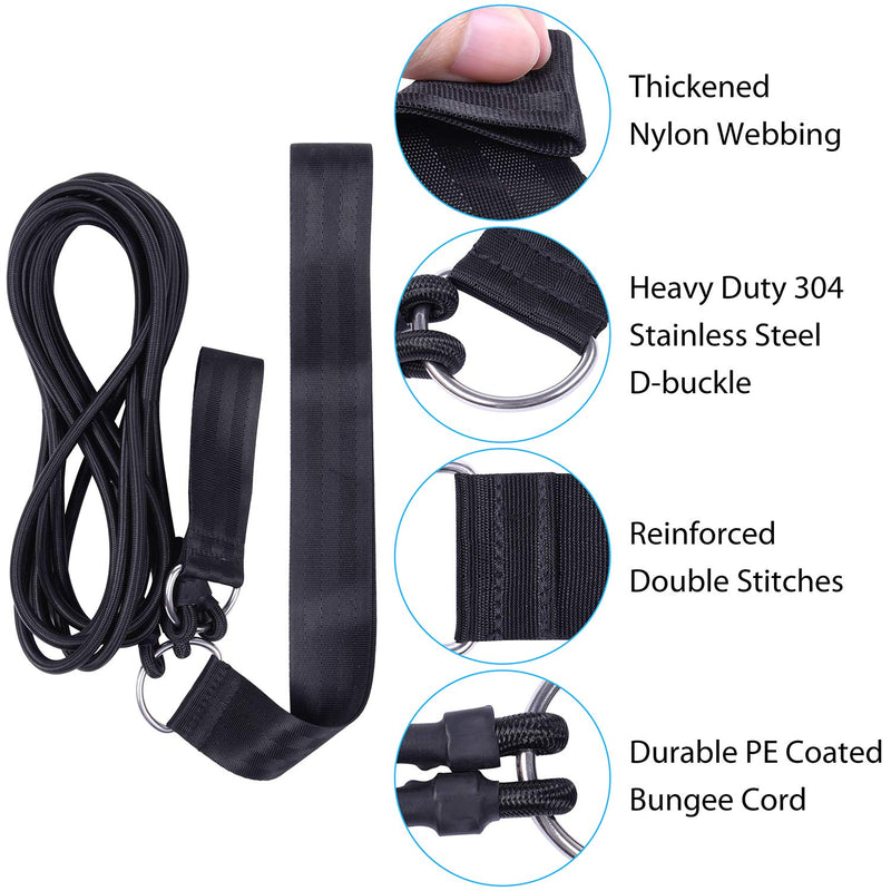Wisdompro Swim Training Belt, 2M Swim Bungee Cords Resistance Band, Swim Tether Stationary Swimming Harness, Static Swimming Belt for Pool - Blue - BeesActive Australia