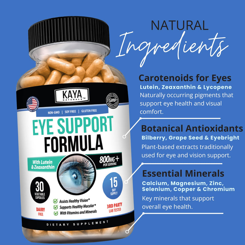 Kaya Naturals Eye Health Supplement, 30 Count 30 Count (Pack of 1)
