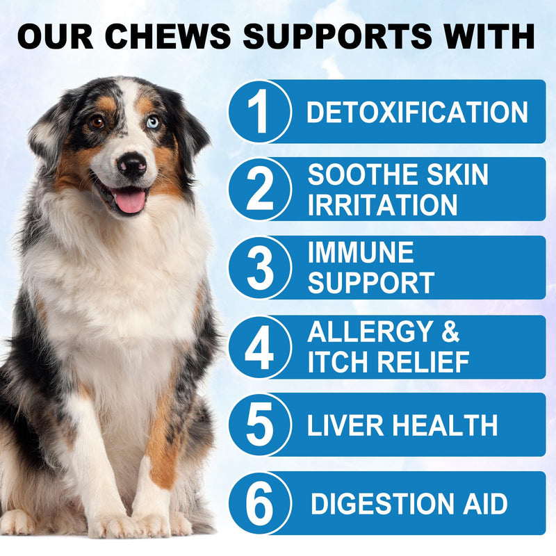 Dog Allergy Relief Chews (30 Treats) – Itch Relief & Immune Support for Dogs, Helps Support Itchy Skin, Paws, Ears & Coat Health, Omega 3, Probiotics & Vitamins, Peking Duck Flavor, All Breeds & Sizes