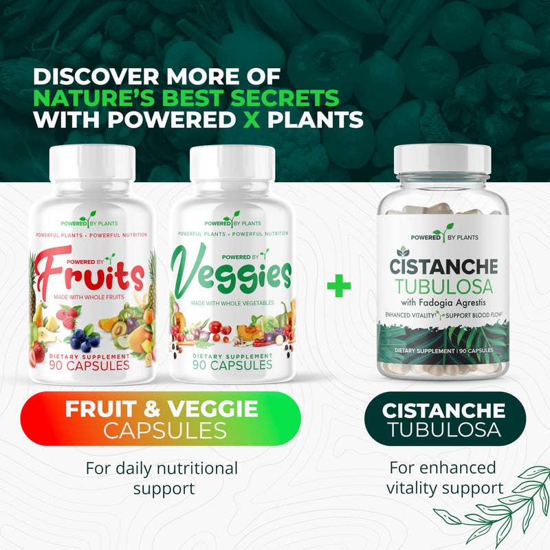 Daily Fruits and Veggies Supplement - 180 Capsules for 30 Days, Non GMO & Gluten Free Superfood with Natural Vitamins - Powered by Plants, 2-Pack 90 Count (Pack of 2)