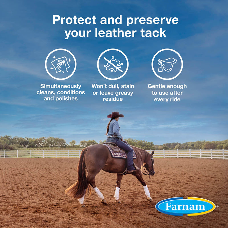 Farnam Leather New Easy-Polishing Glycerine Saddle Soap and Leather Saddle Cleaner, Protects and Preserves Leather, Cleans, Conditions and Polishes, 16 Oz. 16 Fl Oz (Pack of 1) - BeesActive Australia