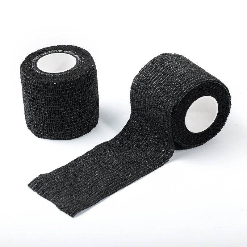 COJJ Pack of 24 5cm x 4.5m Adhesive Bandage Cohesive Bandage Self-Adhesive Bandage Finger Plaster Wound Dressing Fixing Bandage Animal Bandage Hand Tear Waterproof Elastic Bandage for People Pets (Black) 5cm - BeesActive Australia