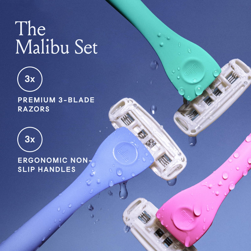 Billie Disposable Razors for Women - The Malibu Set 1 Count (Pack of 3)