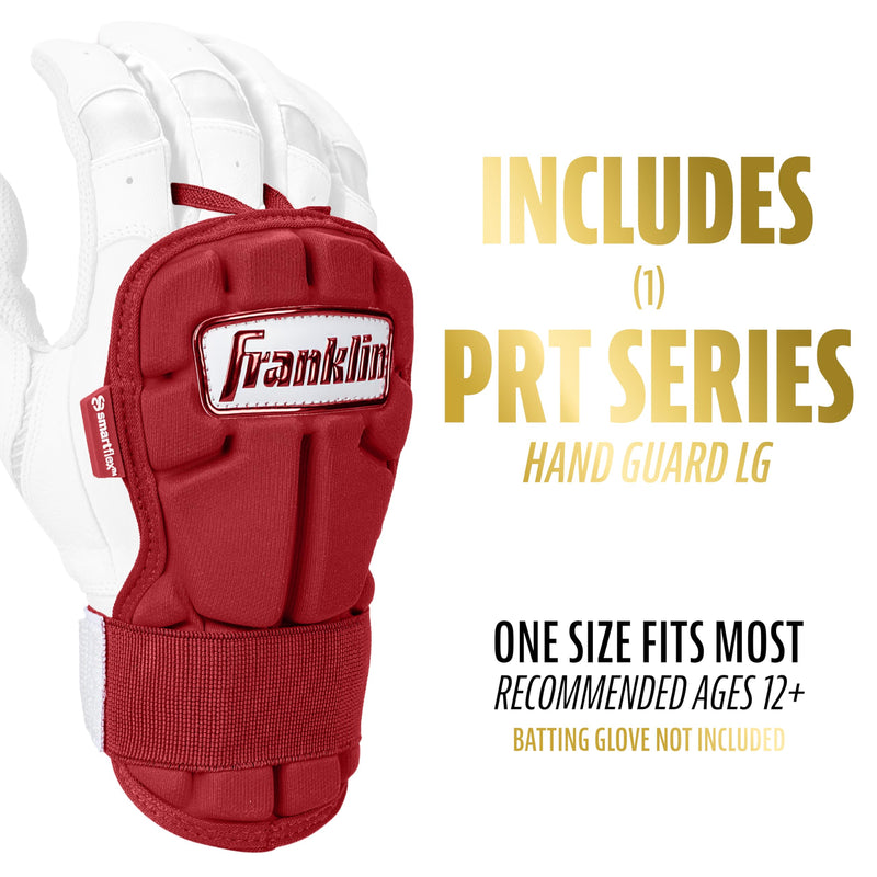 Franklin Sports Baseball Hand and Wrist Guard - PRT LG Series Adult Protector for Batting - Protective Shield for Right and Left Hand Hitters - One Size - Adult Burgundy - BeesActive Australia
