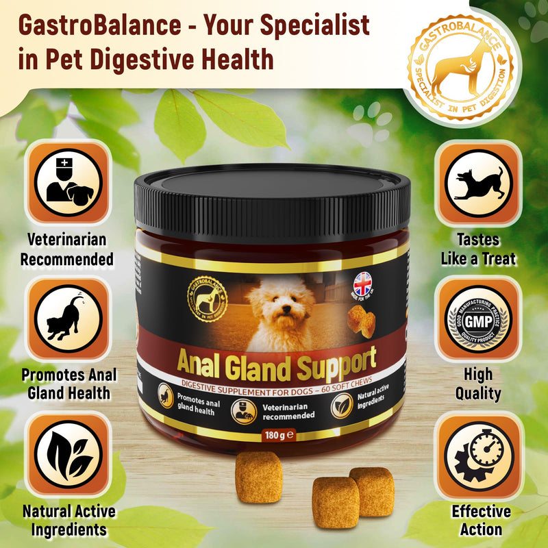 gland treatment for dogs - 60 natural soft chews emptying dog gland sacs – Effective dog gland treatment (Chicken flavour) Chicken flavour
