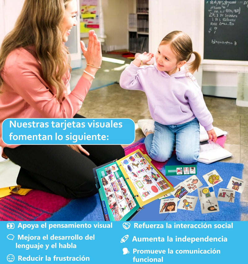 Smile4Autism Small 1.5"x1.5" Loose Spanish Visual Picture Cards, Receptive and Expressive Language, Speech Articulation Therapy, ASD, ADD, ADHD, Apraxia, & Stroke Patients Spanish Real Photos 166 Pcs. Small Plastic