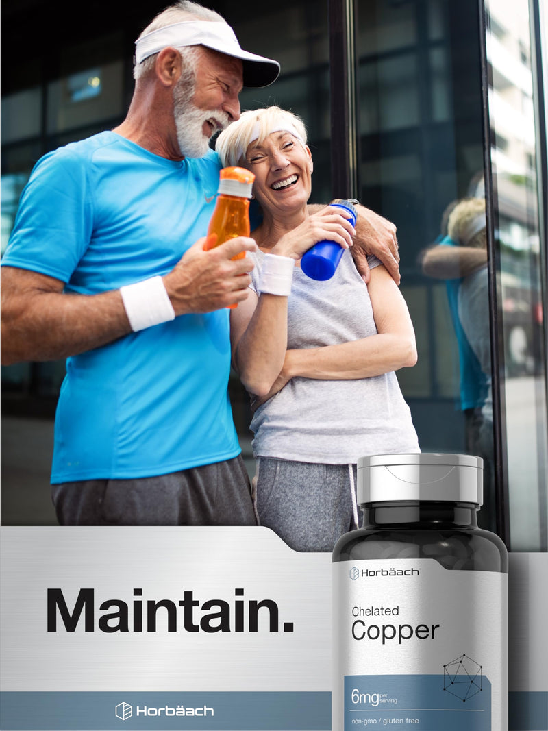 Horbäach Chelated Copper Supplement 6mg | 300 Tablets | Essential Trace Mineral | Vegetarian, Non-GMO, Gluten Free - BeesActive Australia