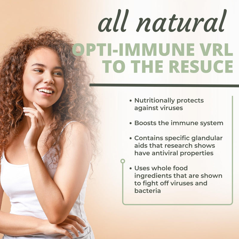 Optimal Health Systems Immune VRL Whole Food Immune Support, 60 Capsules | Whole food immune support, elderberry, olive leaf, garlic, green tea, thymus, spleen and lymph support, non-GMO, gluten-free
