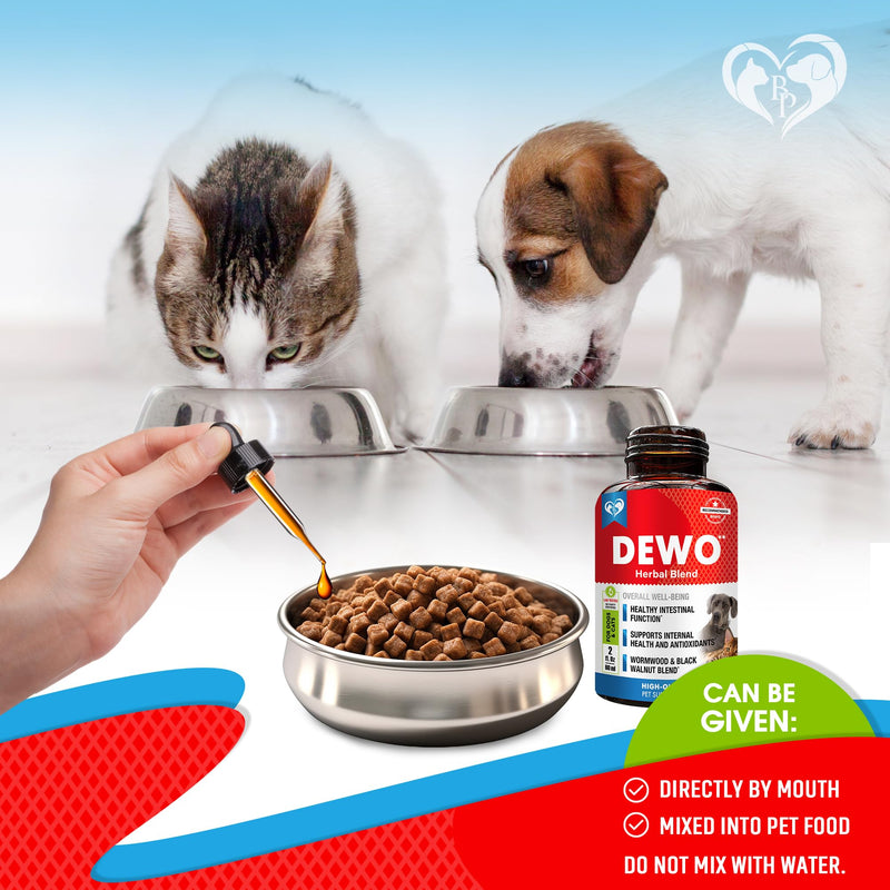 Natural Intestinal Defense for Dogs & Cats – Herbal Cleanse with Wormwood, Black Walnut – Promotes Healthy Gut & Flora Balance – Advanced Broad Spectrum Formula (2 Pack (60 ml + 60ml)) 2 pack (60 ml + 60ml)