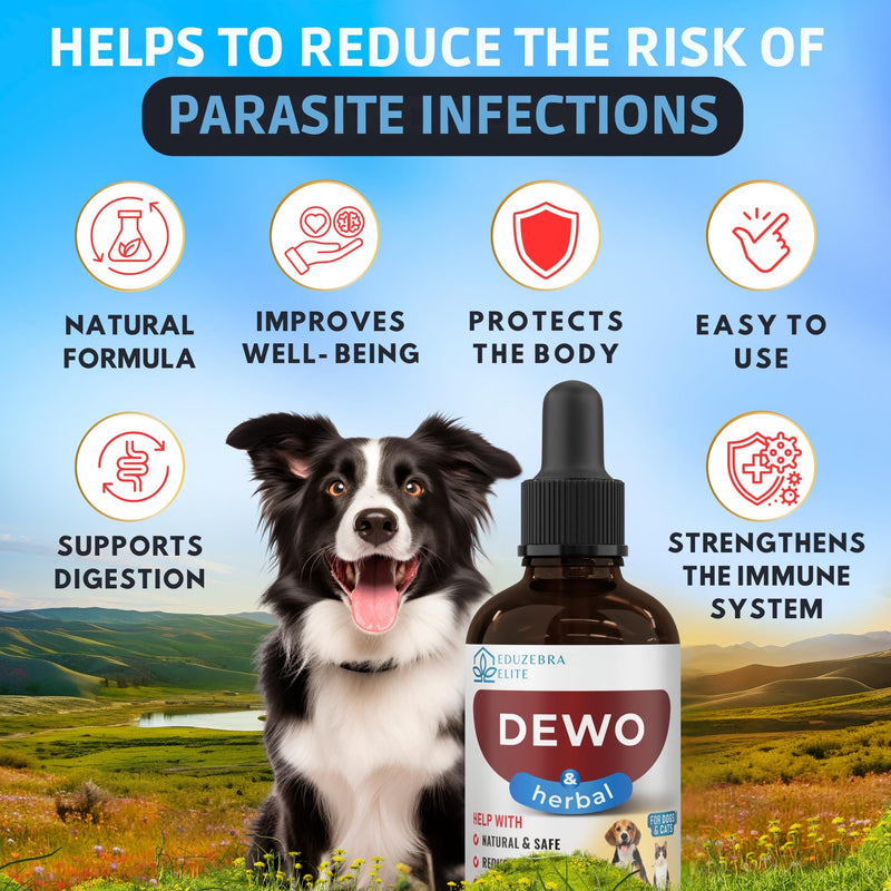 Cats and Dogs Natural Broad Spectrum Treatment - Against Parasites and Toxins - Herbal Medicine Support - All Breeds and Size - Puppy & Kitten - BeesActive Australia