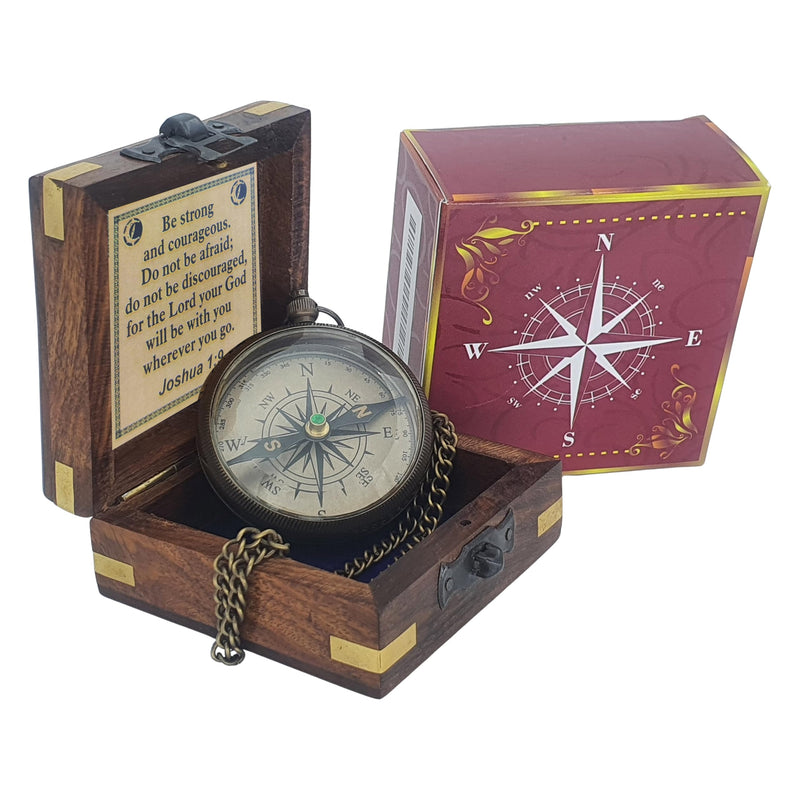 Trust in The Lord -Proverbs 3: 5-6 Quote Engraved Compass | Camping Compass Inspirational Christian Religious Gifts Men Women Catholic 2023 Graduation Gift Boys Girls #3 Be Strong - BeesActive Australia