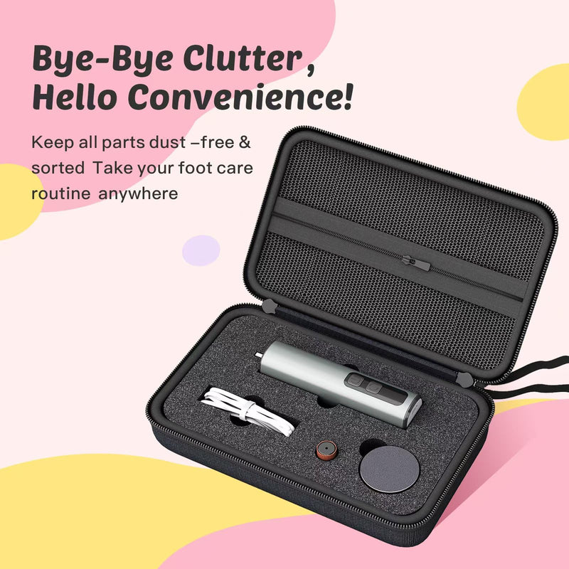 Electric Foot Callus Remover, 9-Speed for Dead Skin, Aluminum Alloy, Nano Glass Disc, Type-C Rechargeable, Replacement Discs, Storage Case – Spa Pedicure, Relaxing Self-Care (Gunmetal) Gunmetal（professional Edition） - BeesActive Australia