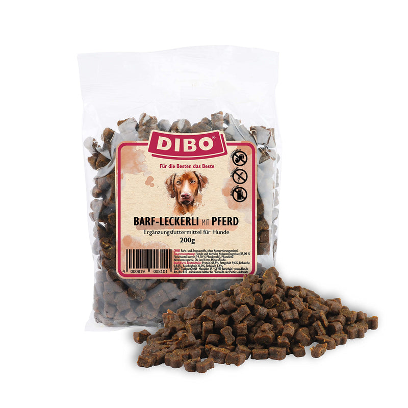 DIBO Barf treats with horse - the perfect training snack in a 200 g bag 200 g (pack of 1)