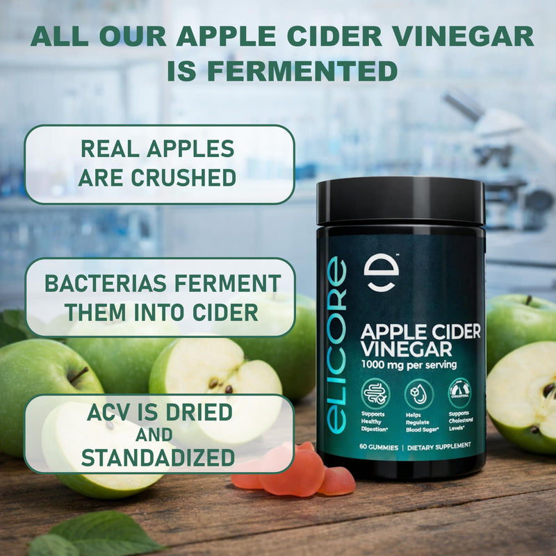 Premium Apple Cider Vinegar Gummies 1000mg – Fermented ACV Gummies for Belly Fat Metabolism* – Weight Management Booster, Digestion, & Heart Support* – with Beetroot and Vitamin B12 – 60 Count