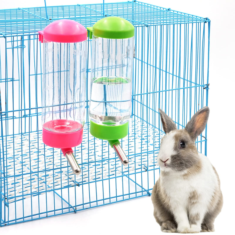 2 Pack 16 oz Guinea Pig Water Bottle no Drip for Cage no Leak Rat Small Animal Hamster Rabbit Water Bottle Attaches to Cage Bunny Water Dispenser,Ship by Random Color - BeesActive Australia