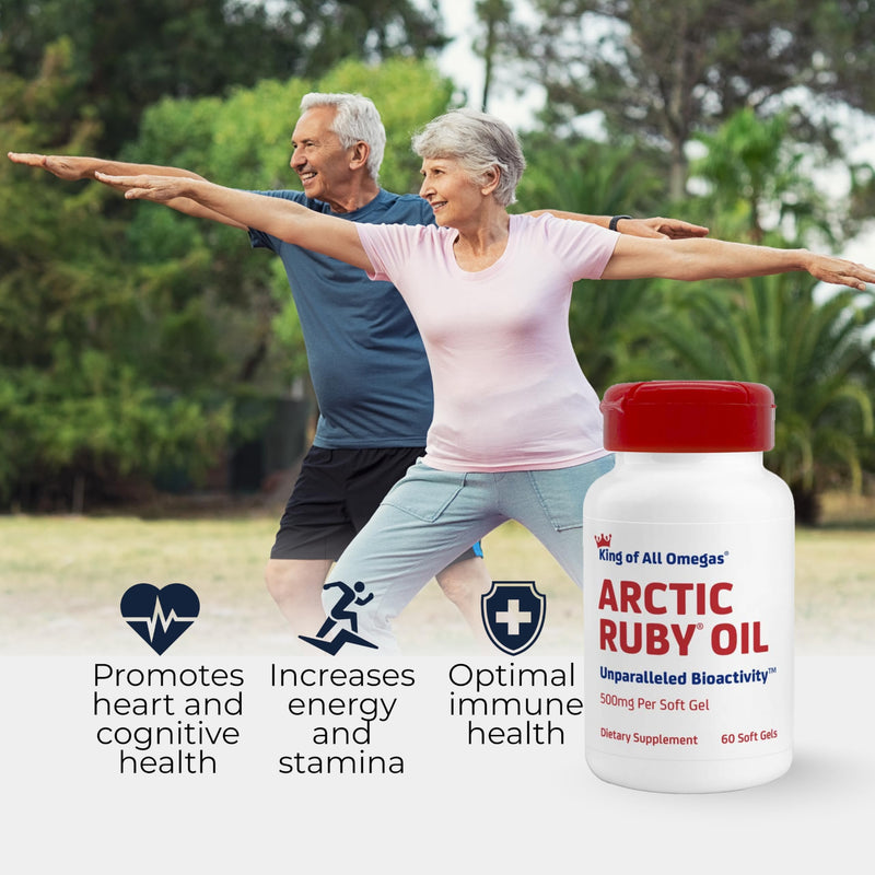 Arctic Ruby Oil 1000mg Omega 3 Supplement with EPA DHA 60 Softgels, 1 Pack | for Women and Men, Astaxanthin 2mg, Fish & Krill Oil Alternative, Arctic calanus oil, no fishy aftertaste, wellness support