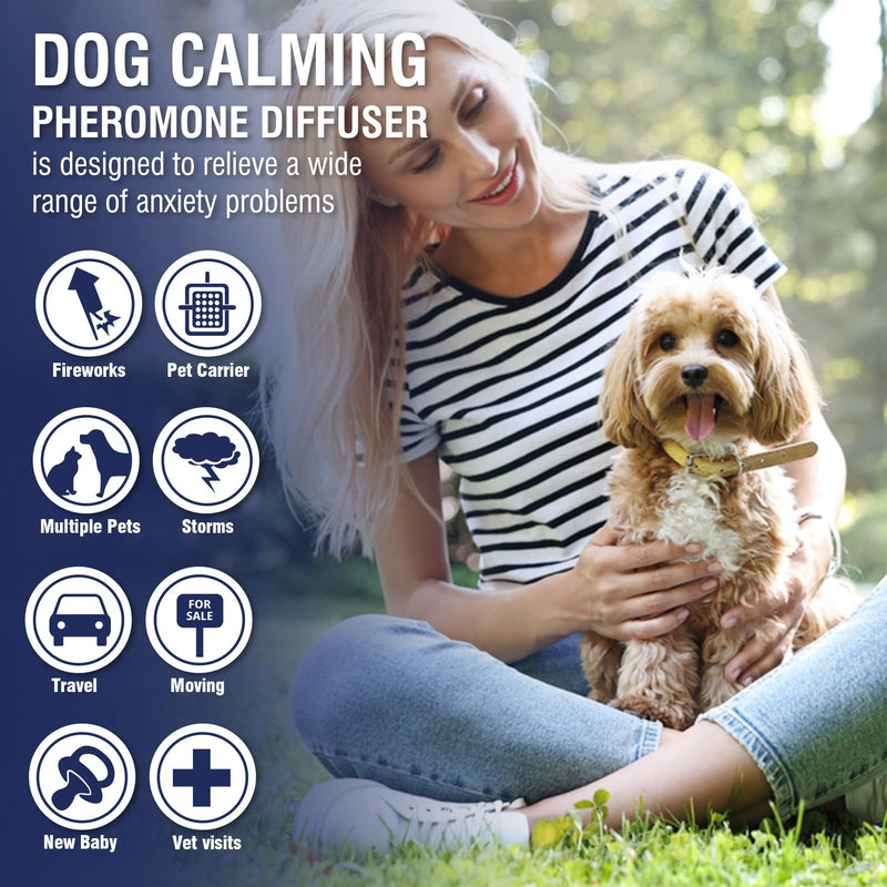 Piuess Pheromones Dog Kit Dog Calming Appeasing Pheromone Calming To Reduce Anxious Behavior Fireworks Barking 6 x 48ml Diffuser Refill Bottles Tasteless - BeesActive Australia