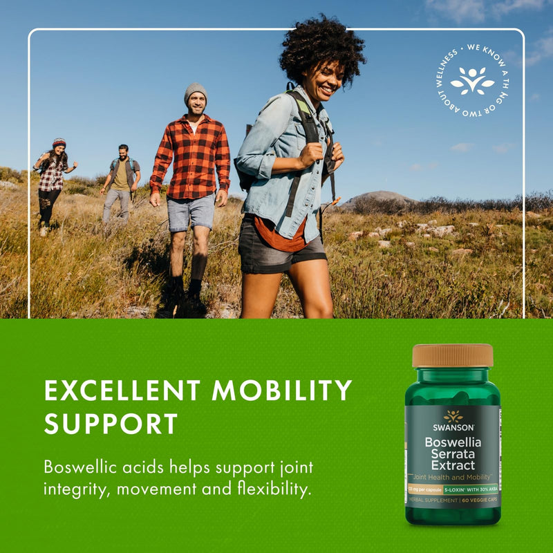 Swanson Boswellia Serrata Extract 125 mg 60 Veg Caps (3 Pack) 60 Count (Pack of 3) - BeesActive Australia