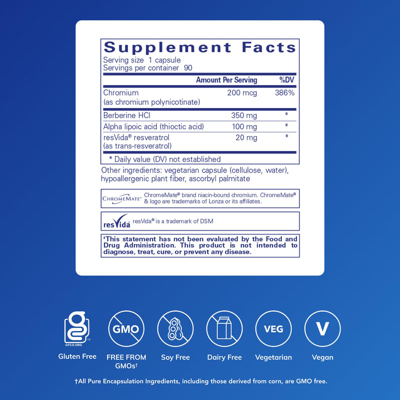 Pure Encapsulations Metabolic Xtra, 90 Capsules | Supplement to Support Carbohydrate Metabolism, and Homeostasis*, support healthy carbohydrate metabolism