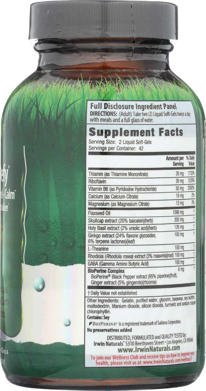 Irwin Naturals Stress-Defy Daily Stress Support & Calm Formula 84 Softgels | Emotional Balance | L-Theanine + Adaptogens | Relaxed Mental Clarity | 84 Liquid Soft-Gels