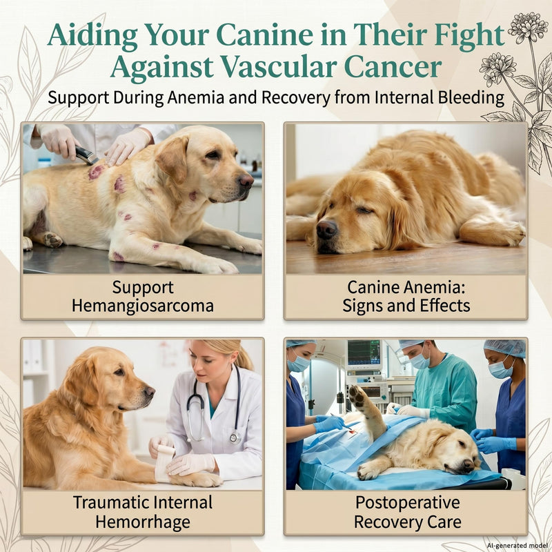 Yun nan Sanqi Capsules for Dogs - Pure Root Powder with Ajuga for Hemangiosarcoma, Hemoabdomen, Pericardial Effusion, Ulcer-Related Bleeding, Cancer Bleeding, Severe Bruising - 90 Capsules