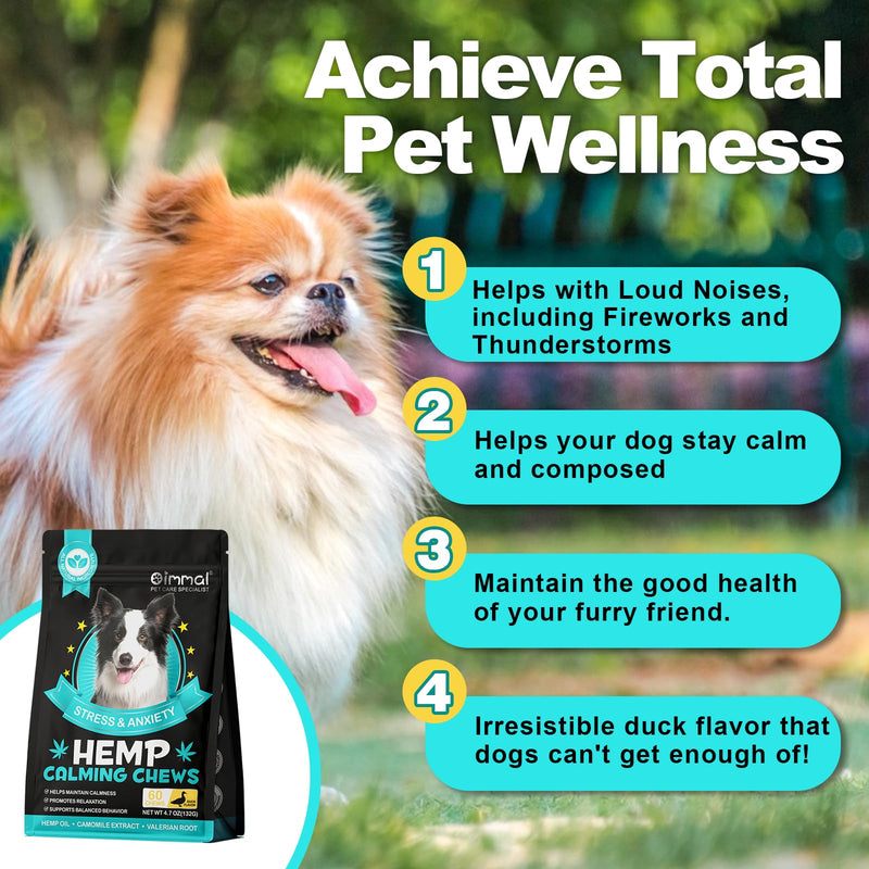 Calming Chews for Dogs(Chicken 60PCS),100% Natural Ingredients Dogs Calming Treats,Helps Dog Anxiety & Stress Relief, Separation and Barking,for All Breeds & Sizes 4.7oz(132g) Chicken