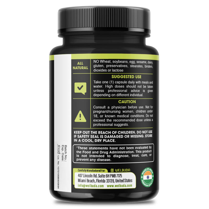 WELBUDA 5in1+ Nicotinamide Riboside Supplement with Resveratrol, Quercetin, Turmeric, Rhodiola Rosea - 90 Count for 90 Days