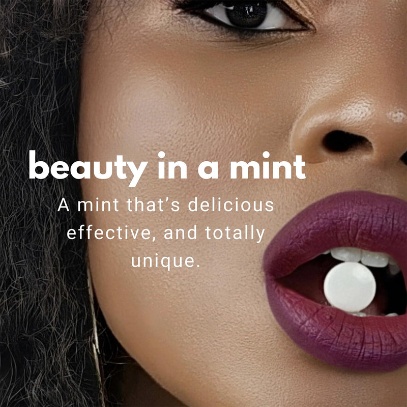 NOOZ Beauty Mints - Sugar-Free Biotin Mint for Glowing Skin, Healthy Hair & Strong Nails - Juicy Pear Flavor | Travel-Friendly Supplement with Antioxidants, Vitamin C, B6 & B12 | Non-GMO, 25 Mints Single Tin - BeesActive Australia