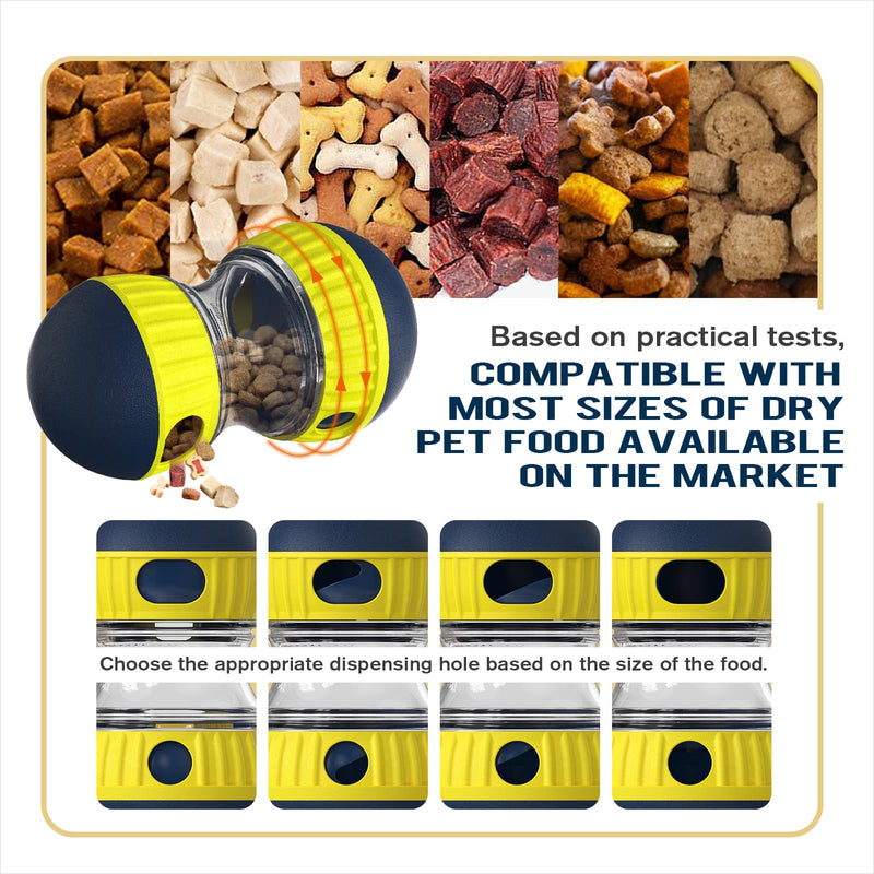 Dog Interactive Toys Indestructible Puppy Toy Adjustable Food Dispensing Treat Dispenser Dogs Puzzles Feeder Slow Feeding for Large/Medium/Small Aggressive Chewers Breed Pet Gift Blue - BeesActive Australia