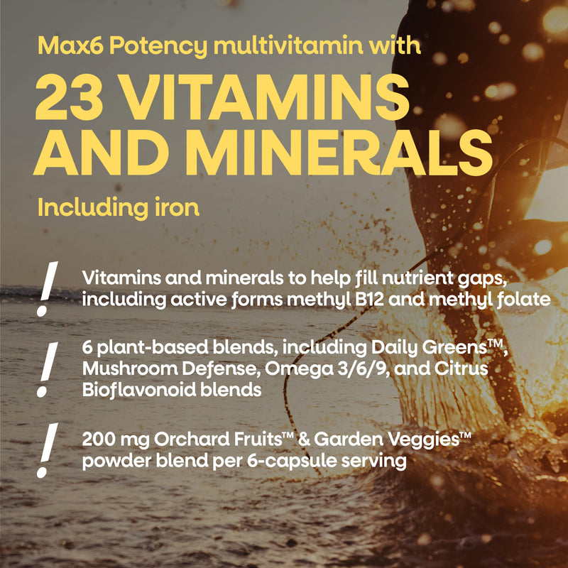 Nature's Way Alive! Max6 Potency Adult Complete Multivitamin, 90 ct | Iron, Antioxidant Vitamins A, C, E, B-Vitamins Including Methylated B12 & Folate, Energy Metabolism Support*, 90 Capsules 90 Count (Pack of 1)